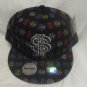 MEGA USA Platinum Ball Cap Hat Rhinestones Black M