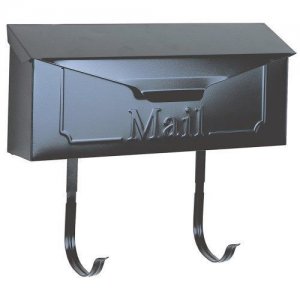 Solar Group Townhouse Wall Mount Mailbox THHB0000 Black