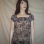 CHARLOTTE RUSSE Blouse Black Floral  Print S 1A10679