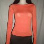 RUBBER DUCKY Long Sleeve Blouse Top Orange M STY 60176