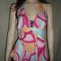RUBBER DUCKY Halter Sequins Blouse Abstract  M 60616