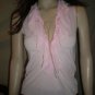 RUBBER DUCKY Ruffled Blouse Top Pink  S