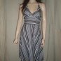 RUBY Halter Stripes Dress Black & White S Style 25591TY