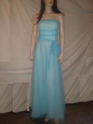 RUBBER DUCKY Strapless Prom Long Dress Blue S 50379