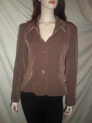 BG BARBARA GARFIELD Jacket Brown 6 Style 97815