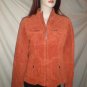 RUFF HEWN Womens Leather (SUEDE) Jacket Rusty Rust Orange Red M