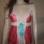 RUBBER DUCKY lace Strap Blouse  Hot Pink Peach S 70810