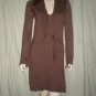 RUBBER DUCKY Long Sleeve Dress Brown S STYLE 50700