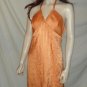 MOLLY Halter Silk Dress Orange 8 123648