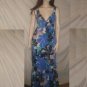 NOTICE Goddesss Maxi Long Dress Royal Blue Print M