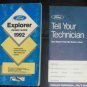FORD Explorer 1992 Manual Owner Guide & Tell your Technician Report Book