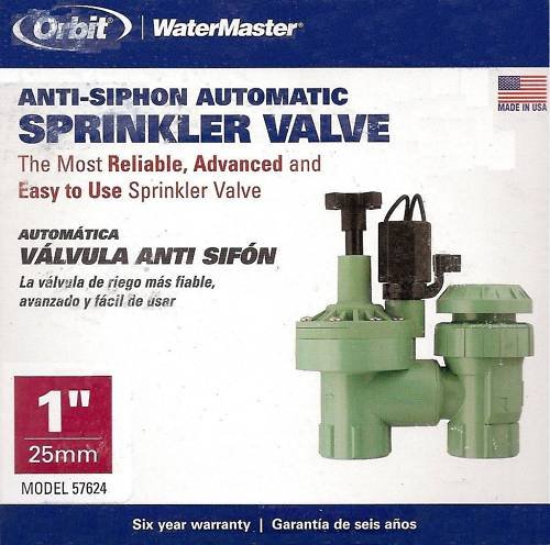 Orbit 1" Anti-Siphon Automatic Sprinkler Valve 57624