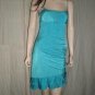 RUBBER DUCKY Spaghetti Strap Dress Green Teal S 50427