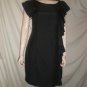 Molly Ruffled Round Neck Dress  Black S