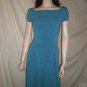 RUBY Ruffled  Dress  Teal  S Small 26591TY