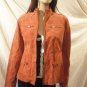 RUFF HEWN Womens Suede  Leather Jacket Rusty Rust Orange Red M