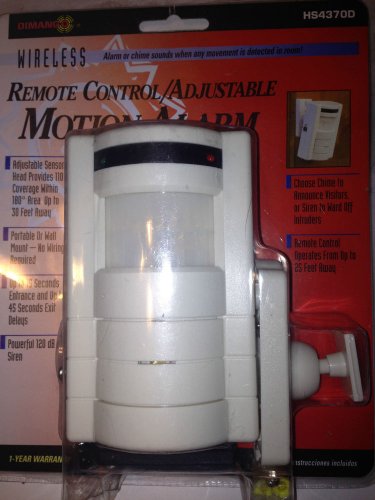 DIMANGO Wireless Remote Control Adjustable MOTION ALARM HS4370D