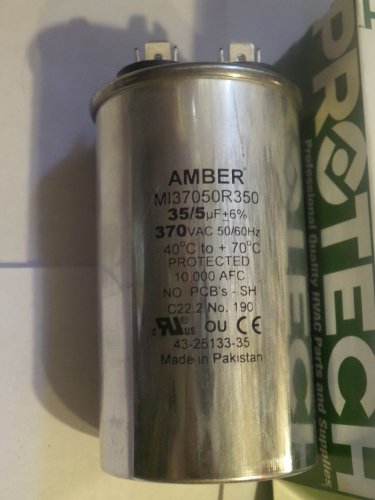PROTECH HVAC Dual Round Metal Finish Capacitor 35/5370/ 43-25133-35