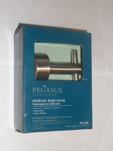 PEGASUS InnBurg Bath Single Robe Hook 533 702 Brushed Nickel