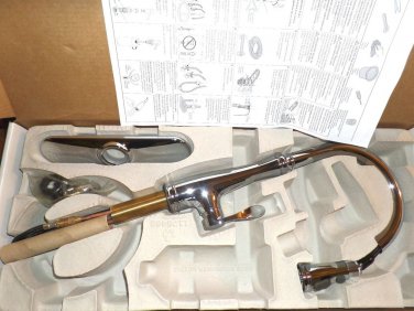 Kohler Bellera 1 or 3 Hole Pull down Lever Handle Kitchen Faucet K-560-CP Chrome