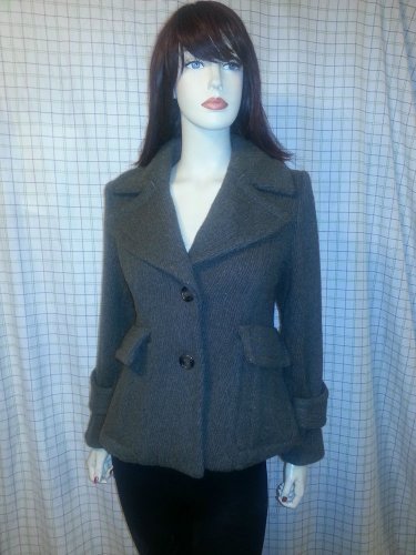 ROBERT LOUIS Junior's Novelty Two Button Coat Jacket Brown S