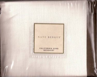 NATE BERKUS Milano Cal King Bedskirt Bed Skirt White With Stain