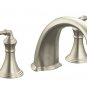 Kohler Devonshire Deck Rim 2 Handle Low Arc Faucet TRIM T398-4-BN Brushed Nickel