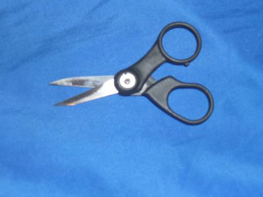 HOFFRITZ 4-1/2"  Scissors Black Plastic With Stainless Steel Blades WITHOUT LOGO