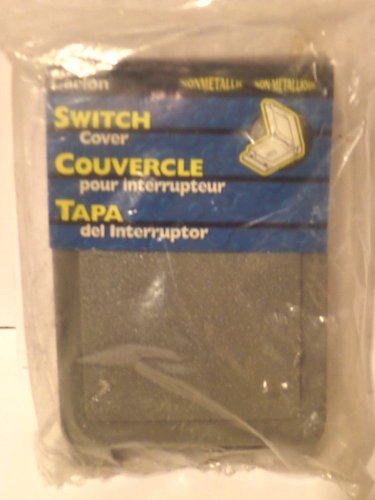 CARLON Non Metallic Weatherproof Switch Cover Gray E98SSCN