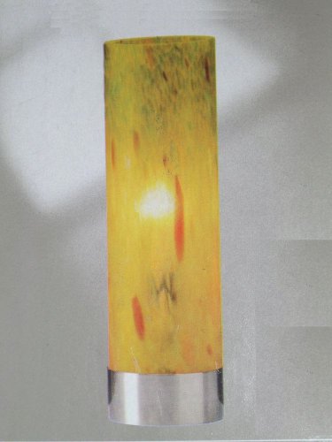 Hampton Bay Gallery Accent Lamp 266476 Unique Hand Blown Yellow Art Glass