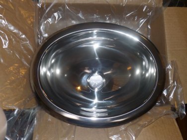 STERLING Oval Self Rimming Undercounter Lavatory Sink 1181-0 Mirror Deck Finish