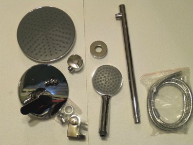 INWALL Round Showerset W/  Handy Unit Tap Chrome MC2