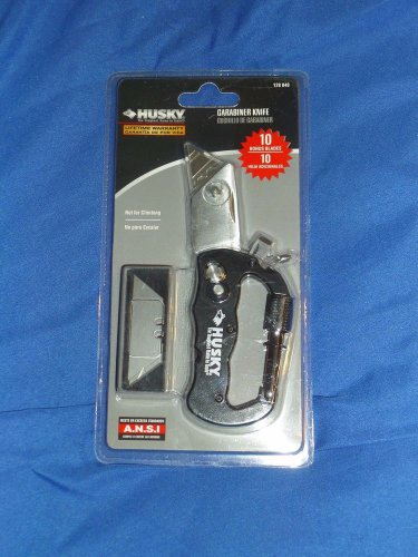 HUSKY Carabiner Knife With 10 Bonus Blades 128 848