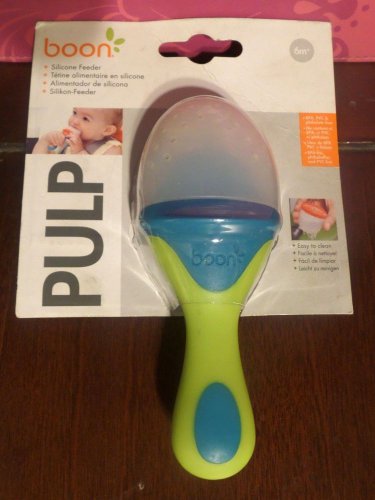 BOON Pulp  6 Months + Silicone Feeder Blue Green B10093