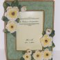 RICHESCO Vintage 3-1/2" x 5" White Flowers Picture Frame Seafoam Green PF154