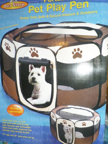 PET STORE 17"H x 29"W Portable Pet Play Pen Playpen Small 4569