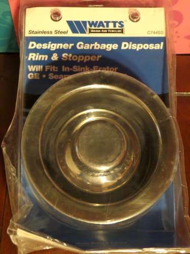 WATTS Designer Garbage Disposal Rim & Stopper C744SS Stainless Steel