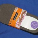 NO NONSENSE Aromatherapy Cotton Terry Liner Footliner Size 4-10 Light Brow Black