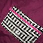 IPSY Cosmetic Small Make Up houndstooth Print Prep-School Bag New Black & White