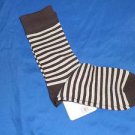 WILSON Women's Bamboo W/ Aloe Sport Striped Socks 9-11 Brown Beige