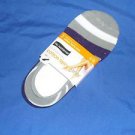 NO NONSENSE Aromatherapy Cotton Terry Liner Footliner Size 4-10 Stripes Purple