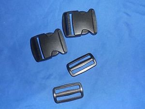 OUTDOOR PRODUCTS 2" Buckle & Slider Replacement Gear CAR200-000 56127 Black