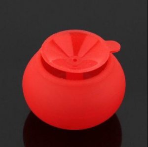 Silicone Earphone Cord Cable Winder W/ Suction Cup RED