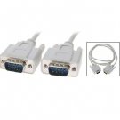 1.5M VGA HD15 MALE TO DB9 PIN MALE ADAPTER CABLE WHITE