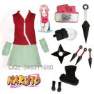 Naruto Haruno Sakura 2nd Cosplay Costume And Accessories