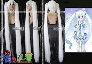 Vocaloid Snow Miku White Cosplay Wig