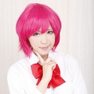 30cm Short Hair Oginome Momoka Cherry Red Cosplay Wig