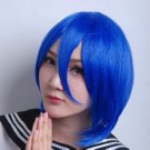30cm Short Hair Blue Cosplay Wig