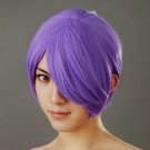 30cm Short Hair Purple Cosplay Wig
