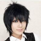 30cm Perk Hair Silver Soul Hijikata Toushirou Black Cosplay Wig